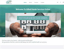 Tablet Screenshot of giftedhandsservices.com